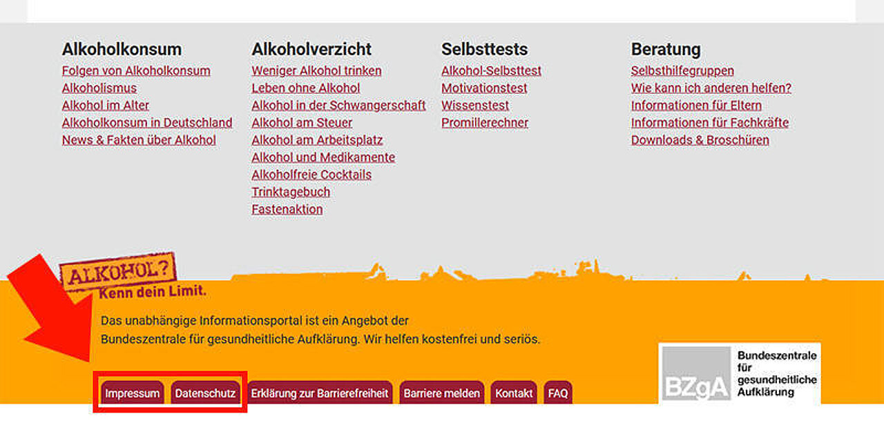 Leichte Sprache: Impressum und Datenschutz