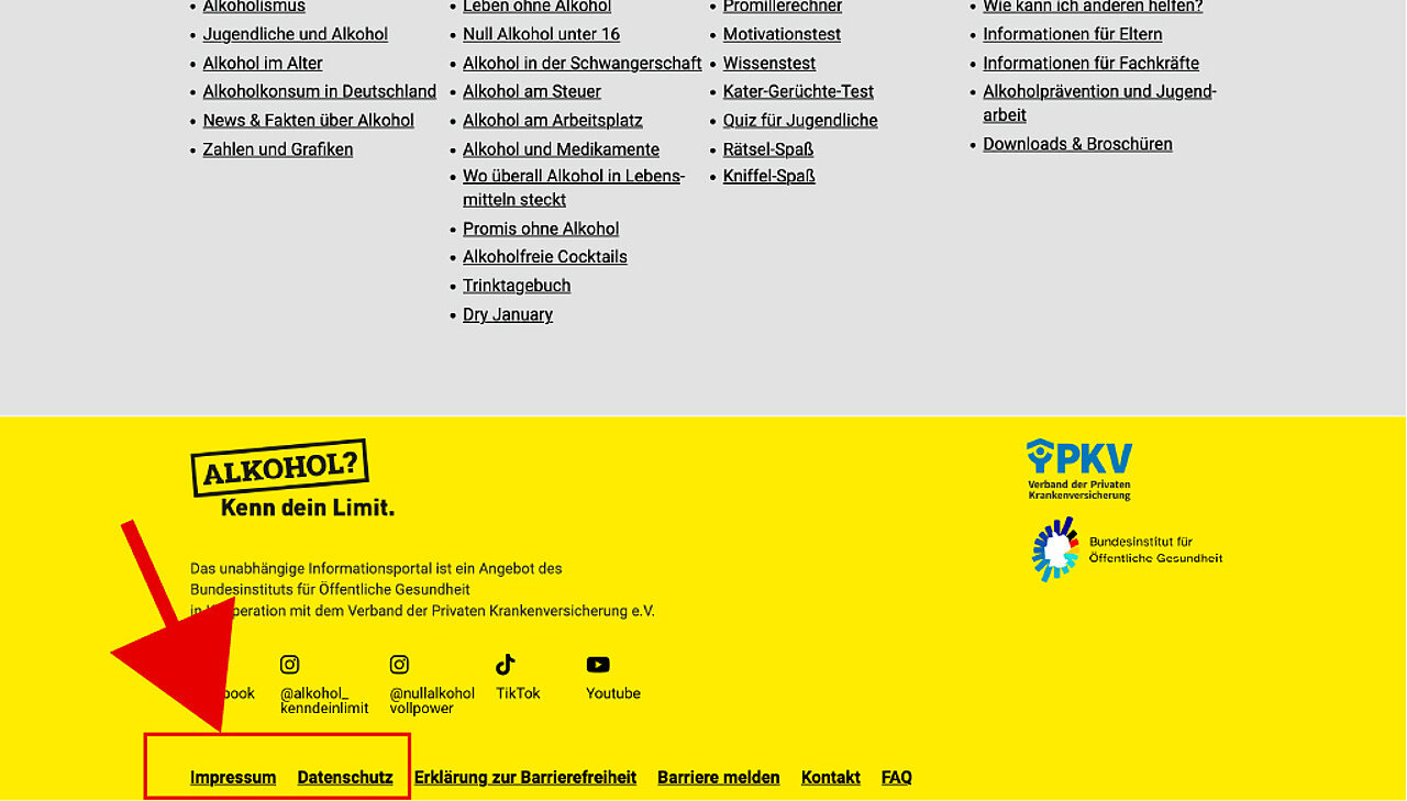 Leichte Sprache: Impressum und Datenschutz