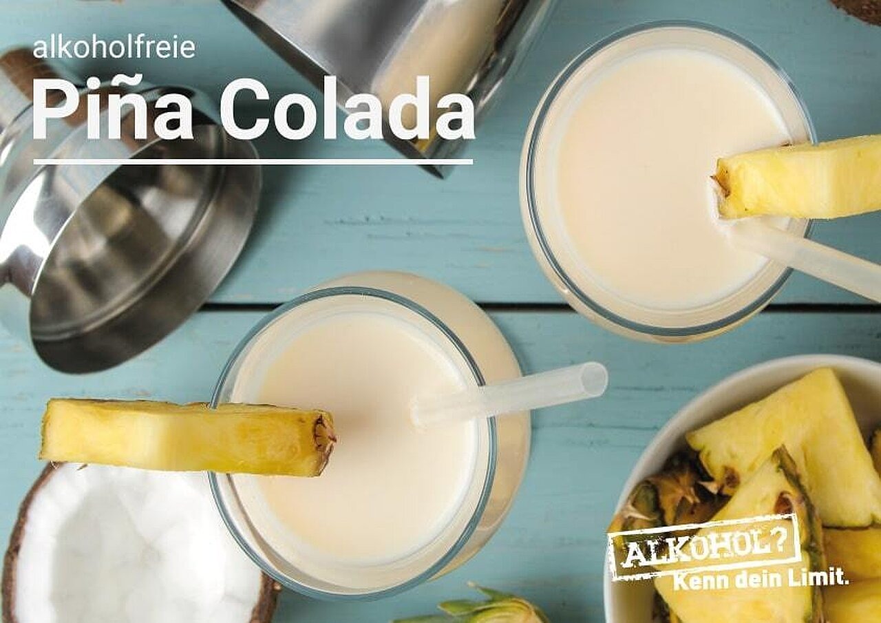 Frisch gemixte Virgin Colada